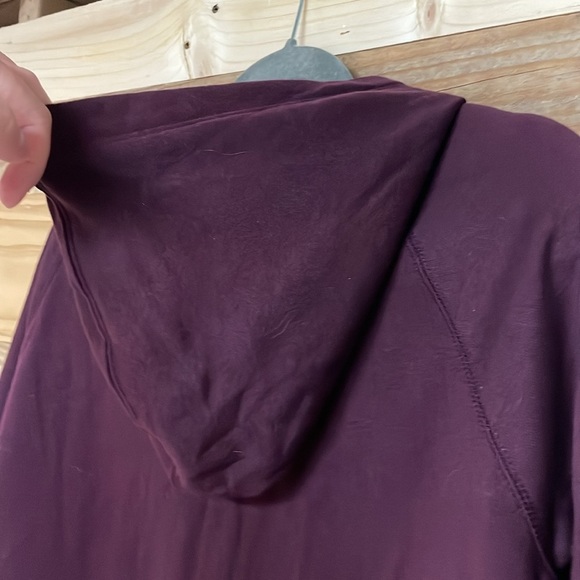 Xersion size Large Super Soft Maroon Hooded Tunic Length Sweatshirt with Pockets - Picture 9 of 10